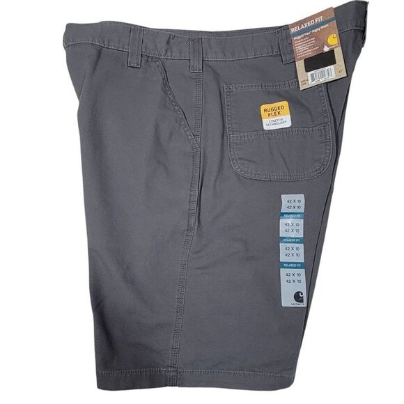 Carhartt Rigby Canvas Work Shorts Mens Size 42 Rugged Flex Relaxed Fit Gray NEW - Picture 3 of 13